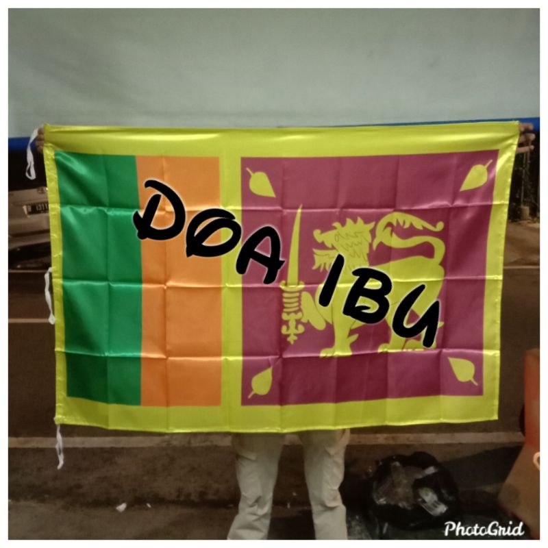 

best seller bendera SRI LANKA bahan satin 90cm x 135cm