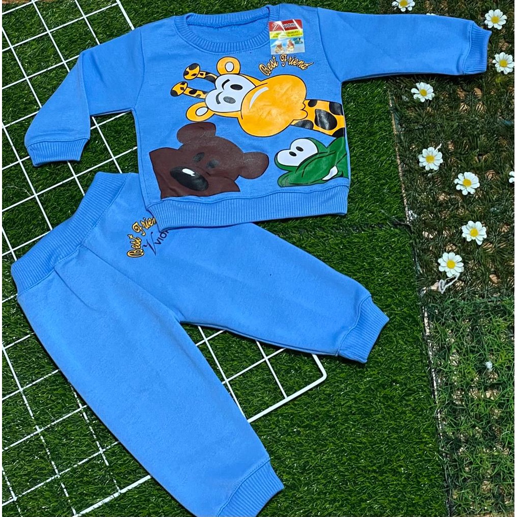 sweater anak motif best friends animal 2-18 bulan (RG079)