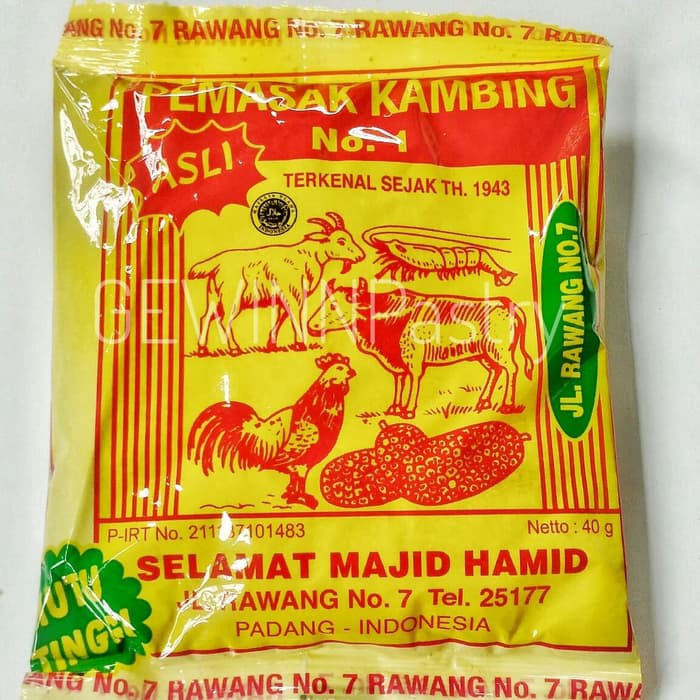 

BUMBU MASAK PEMASAK KAMBING NO.1 RAMUAN GULAI SELAMAT MAJID HAMID