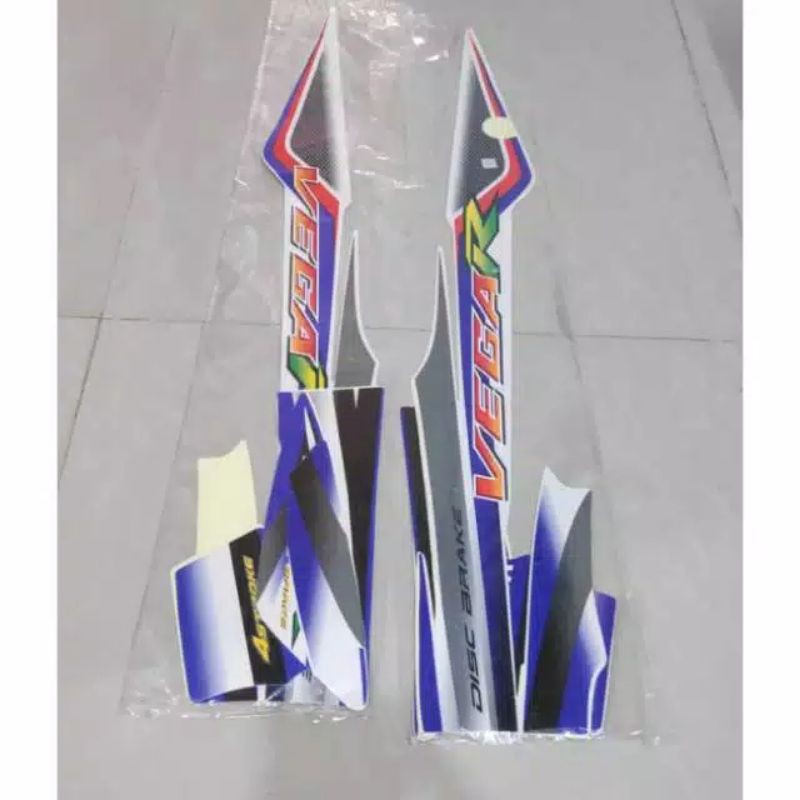Sticker stripping body Vega lama biru putih