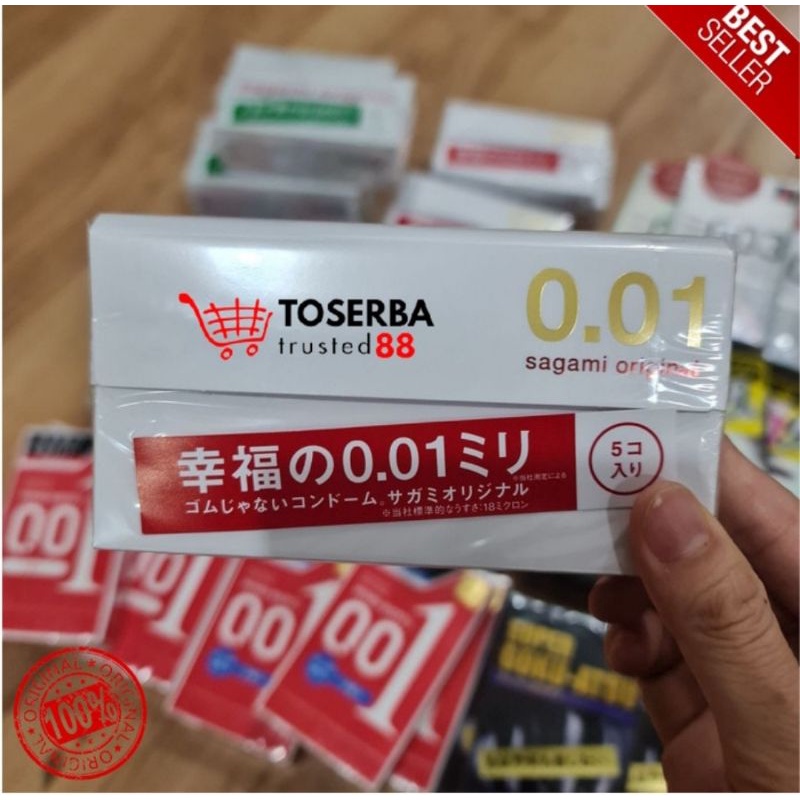 Bestbuy0404 Kondom Sagami 0.01 001 Isi 5Pc Original Jepang Tipis Non Latex