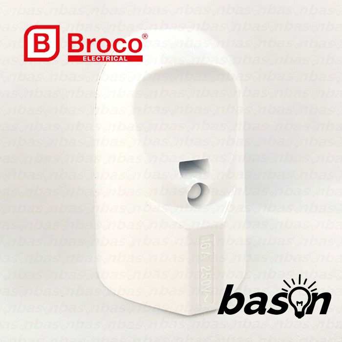 BROCO 13410 STD 2 Pole Plug Coupler 16A 250V White - Kontra Steker Arde / Steker Cewe