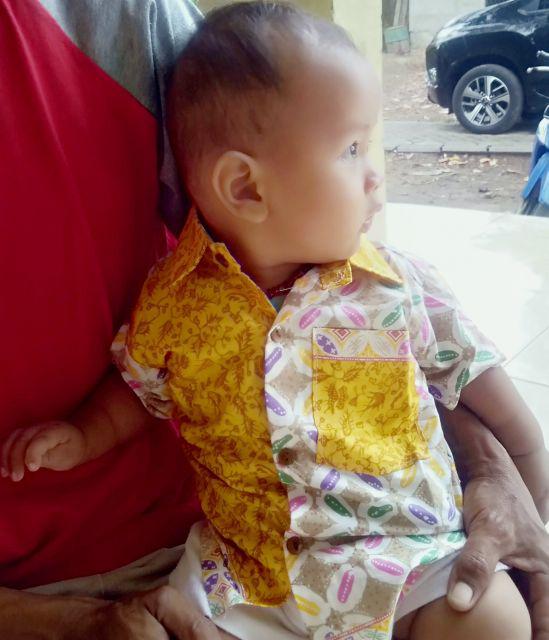 Seragam Batik Anak Kemeja Batik Hem Anak Pria  Motif Kawung