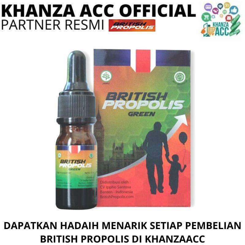 KHANZAACC British Propolis BP Vitamin Obat Herbal Suplemen Imun Tubuh 1 botol isi 6ml Original