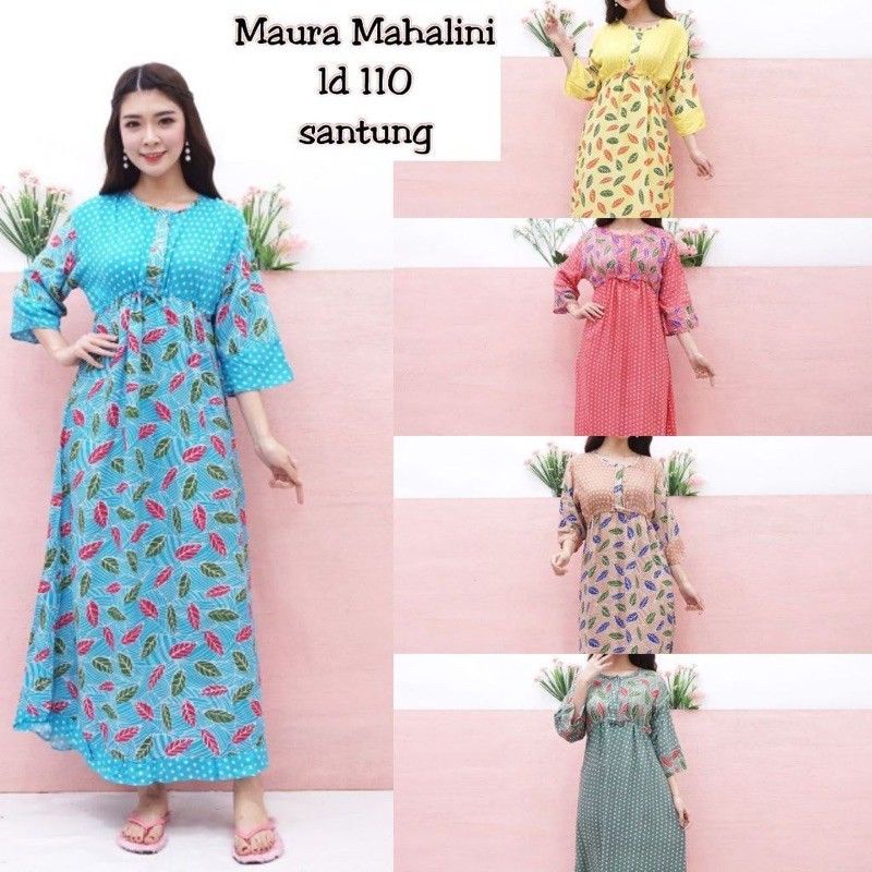 daster tangan 3/4 dan 7/8 lengan panjang semata kaki murah kekinian viral daster best seller rayon-Maura mahalini