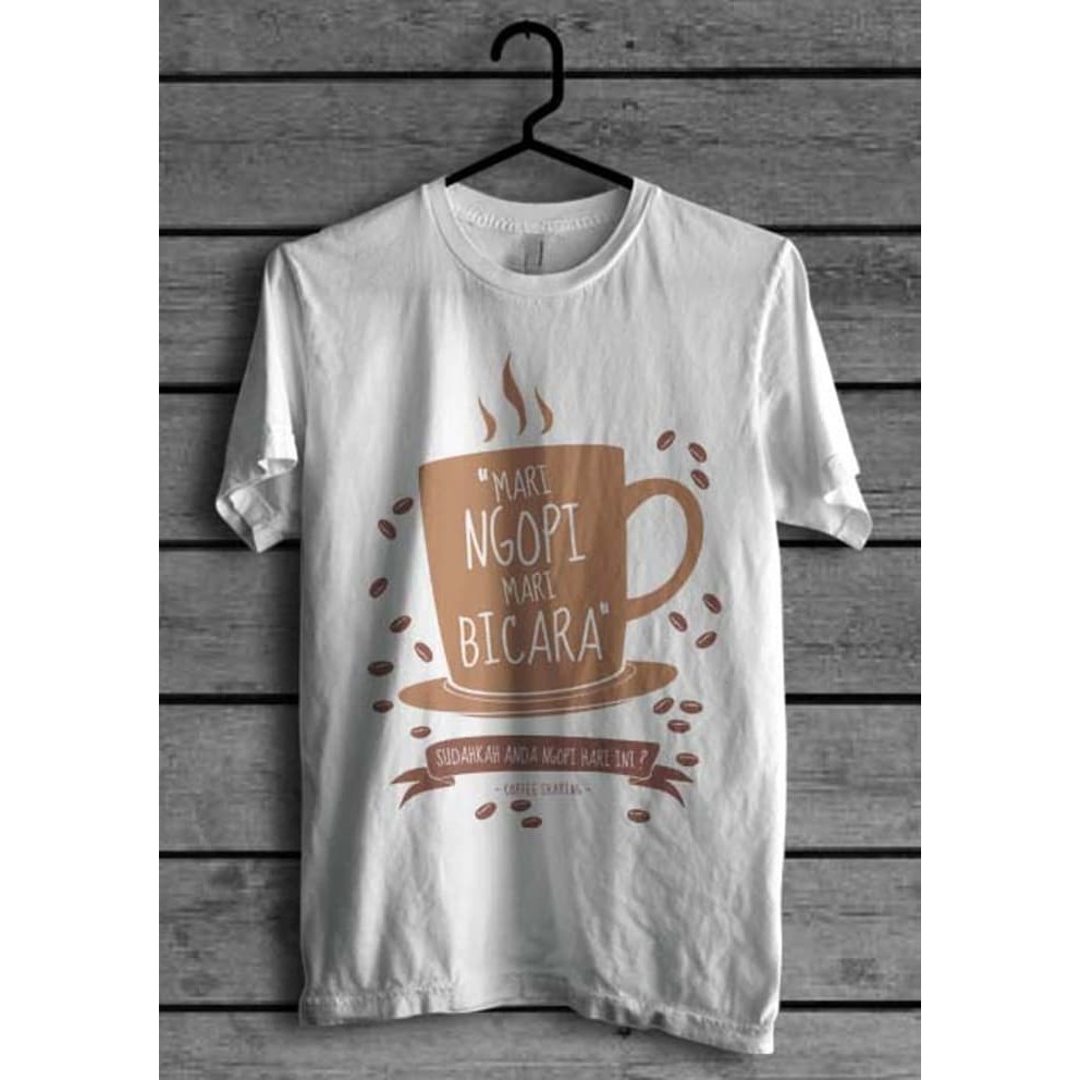 Kaos Mari Ngopi Mari Bicara S Xl Shopee Indonesia