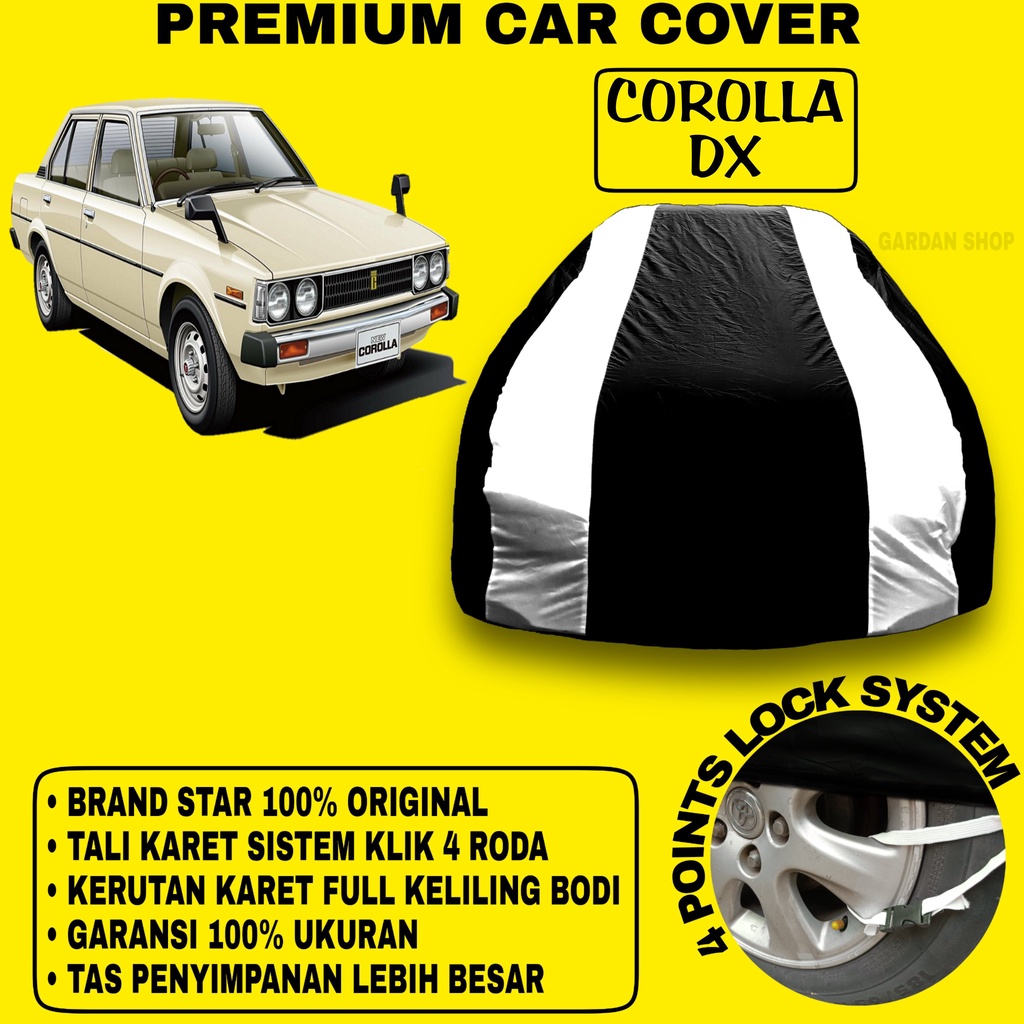 Body Cover COROLLA DX Sarung Strip SILVER Penutup Pelindung Bodi Mobil Corolla Lama PREMIUM Cover