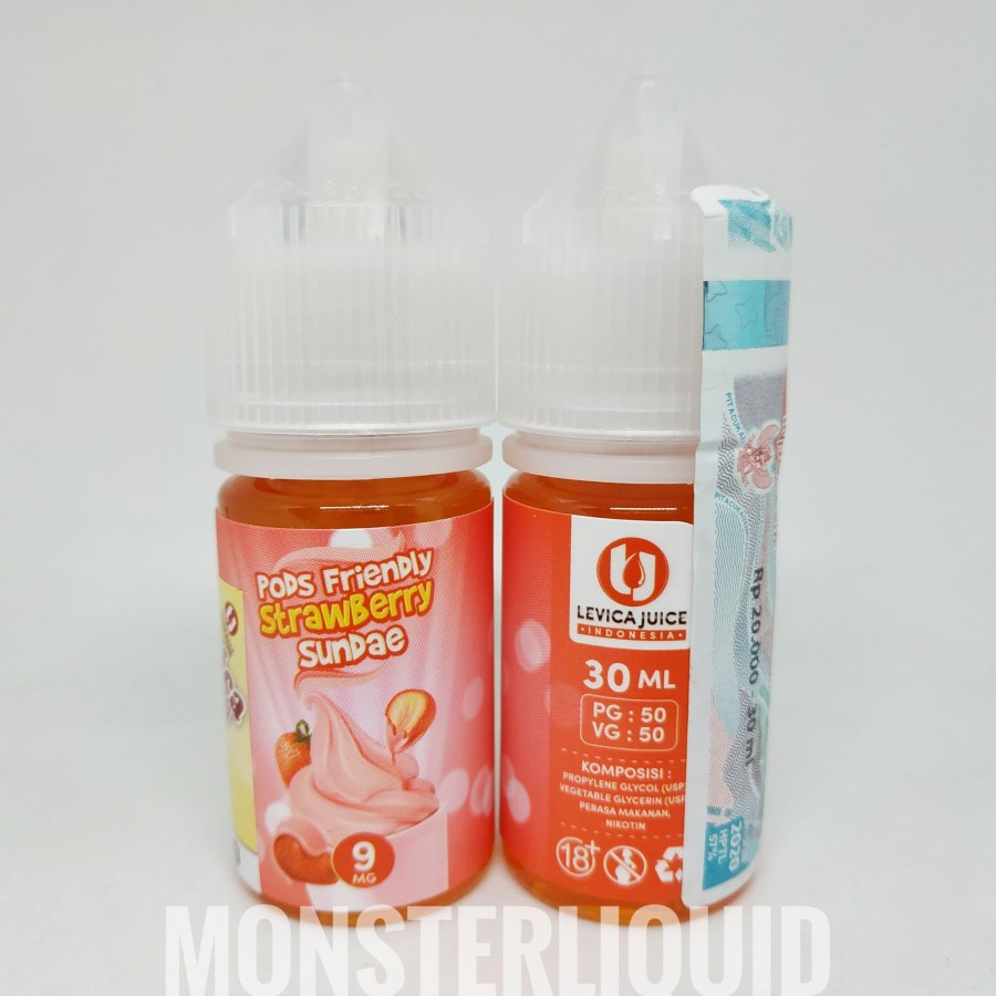 POD FRIENDLY STRAWBERRY SUNDAE BY LEVICA JUICE 9MG 30ML