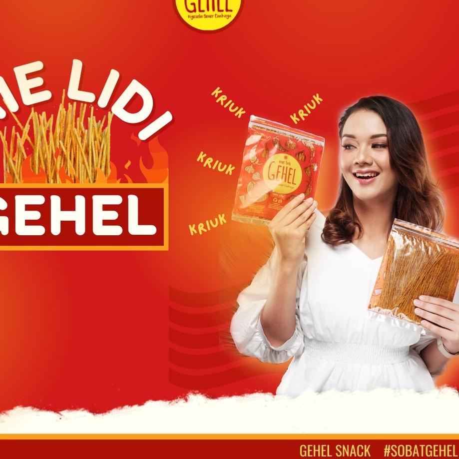 

Harga Bagus--Gehel Snack Mie Lidi Terenak Lezat Asin Gurih Extra Pedas Isi 200gr