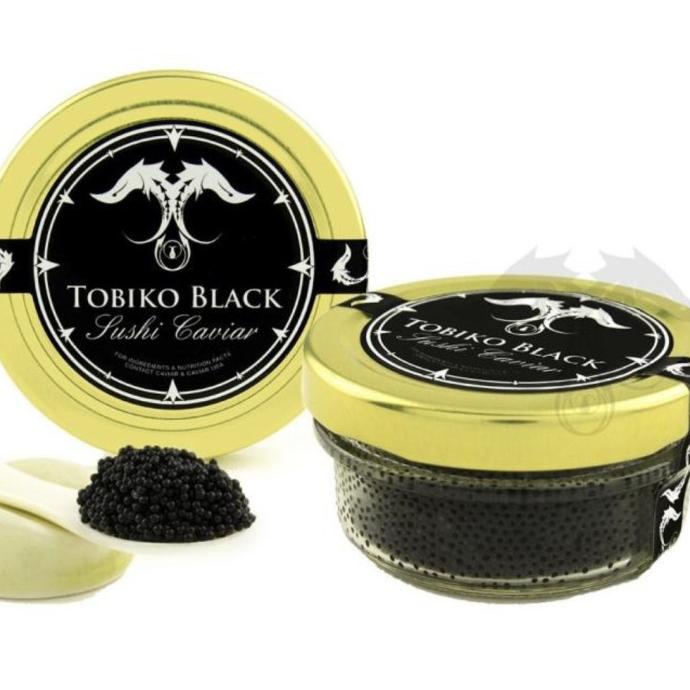 

Raw black tobiko