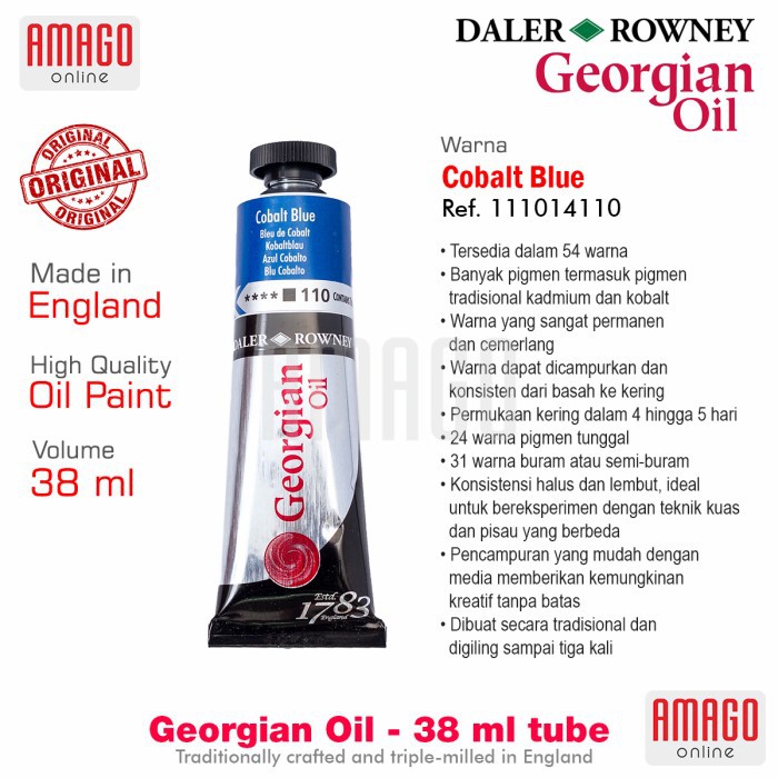 DALER-ROWNEY - GEORGIAN OIL 38 ml - COBALT BLUE - 111014110