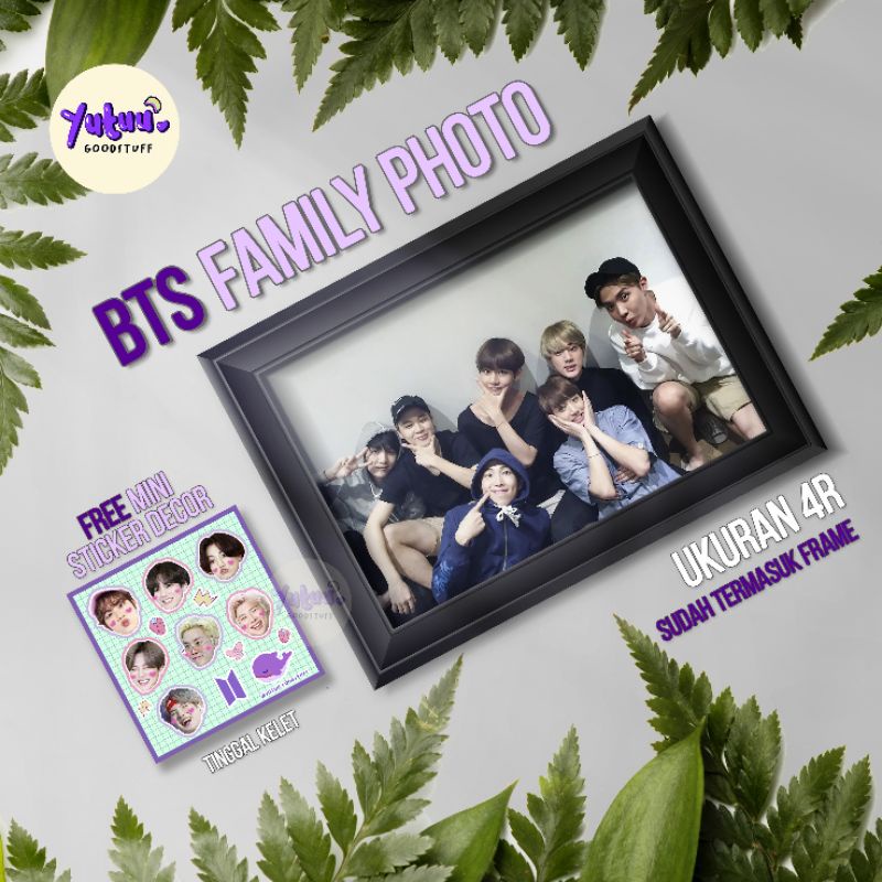 BTS Family Photo / Bangtan ot7 photo (SUDAH TERMASUK FRAME) FREE STICKER