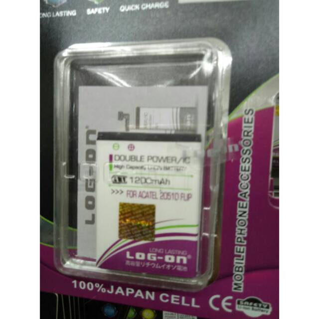 Baterai Batrai Alcatel 2051D Flip Double Power