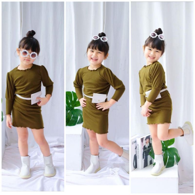 Rania long dress 2-5tahun/long tunik dress tunic rajut