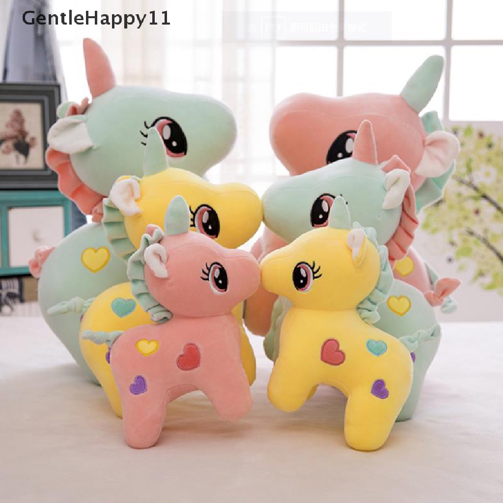 Gentlehappy Mainan Boneka Unicorn Pelangi 20CM Bahan Plush Untuk Bayi / Anak