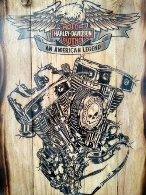 Lukisan Motor  Harley  Davidson