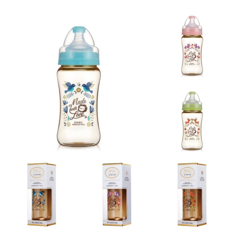 Simba Dorothy Premium PPSU Wide Neck Feeding Bottle 270ml - Botol Susu Bayi