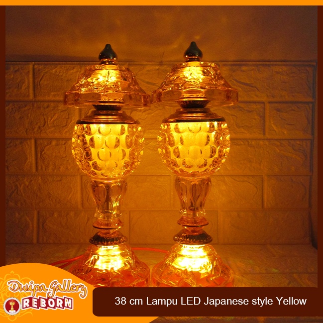 Lampu Sembahyang Altar Merah LED Japanese Style 38cm