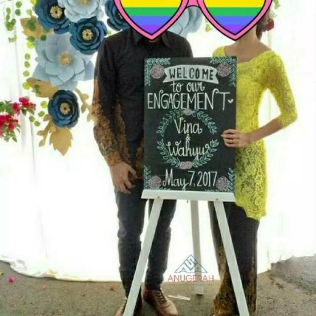 

Papan Foto Prewedding Papan Tulis Kapur Dekorasi CHALKBOARD FRAMELESS Ukuran 40*60 cm