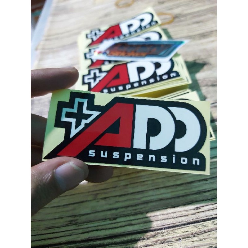 Sticker Stiker Shock Motor ADD Suspension cutting