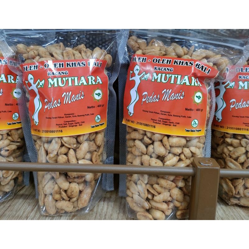 

KACANG MUTIARA PEDAS MANIS 400gr OLEHOLEH ASLI KHAS BALI