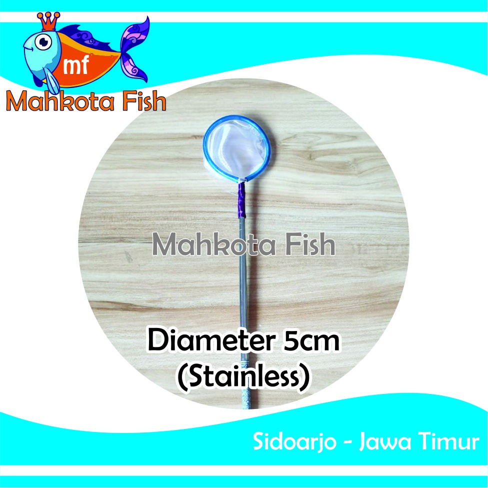 Serok Ikan BULAT 5 CM STAINLEES / SEROK STENLIS / Jaring Ikan / Seser Ikan | GRATIS PACKING KARDUS !!!