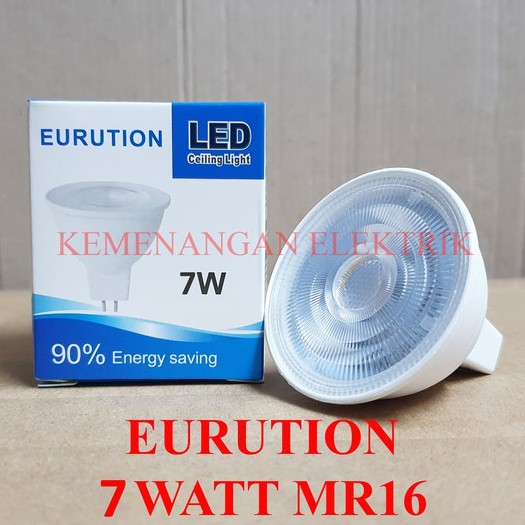 LAMPU HALOGEN SOROT COB LED MR16 7W MANGKOK TUSUK EURUTION / SPOTLIGHT FOKUS 7 WATT 7WATT 7 W 220V