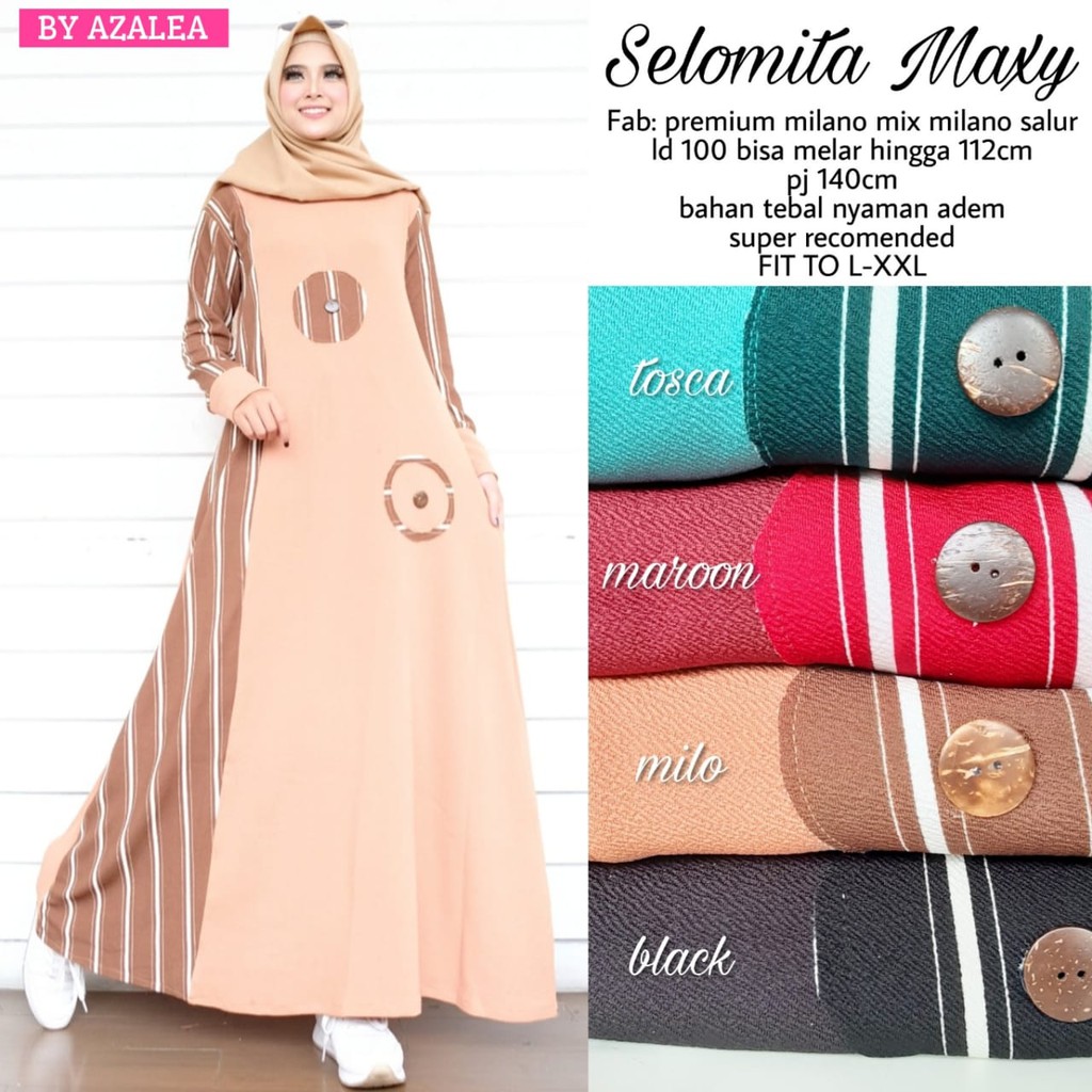 DRESS GAMIS MILANO MIX MILANO SALUR SELOMITA BY AZALEA