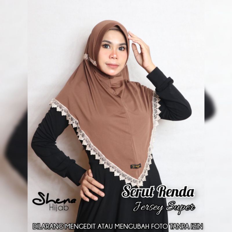 hijab serut renda ori by SHENA