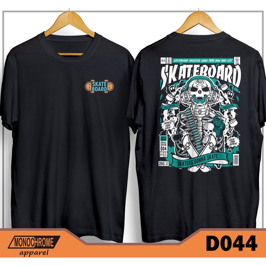 D044 Kaos Baju Skate Skater Skaters Skateboard Distro Pria