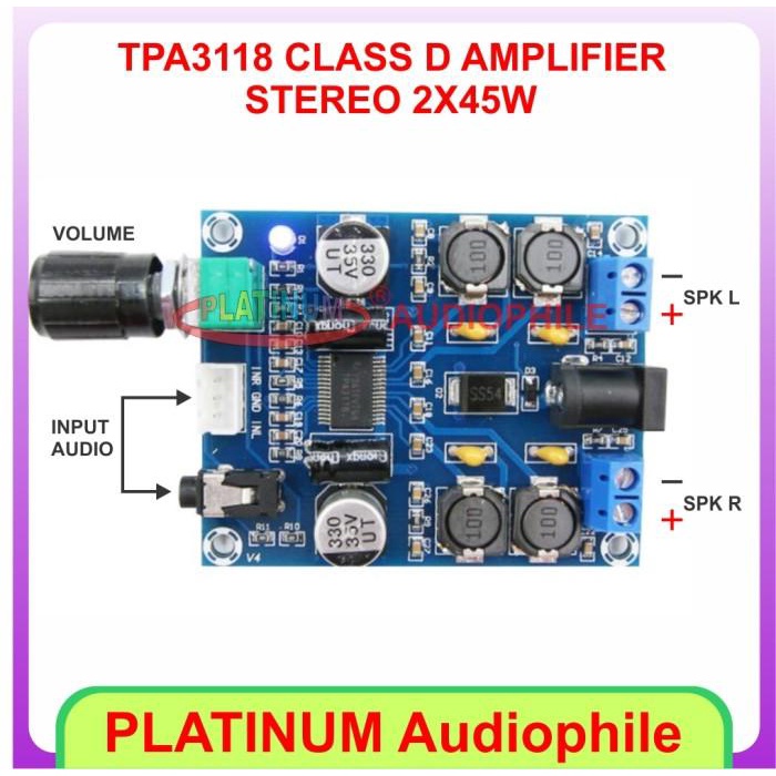 TPA3118 Amplifier Class D 2X45W TPA3118D2 Class D Amplifier stereo