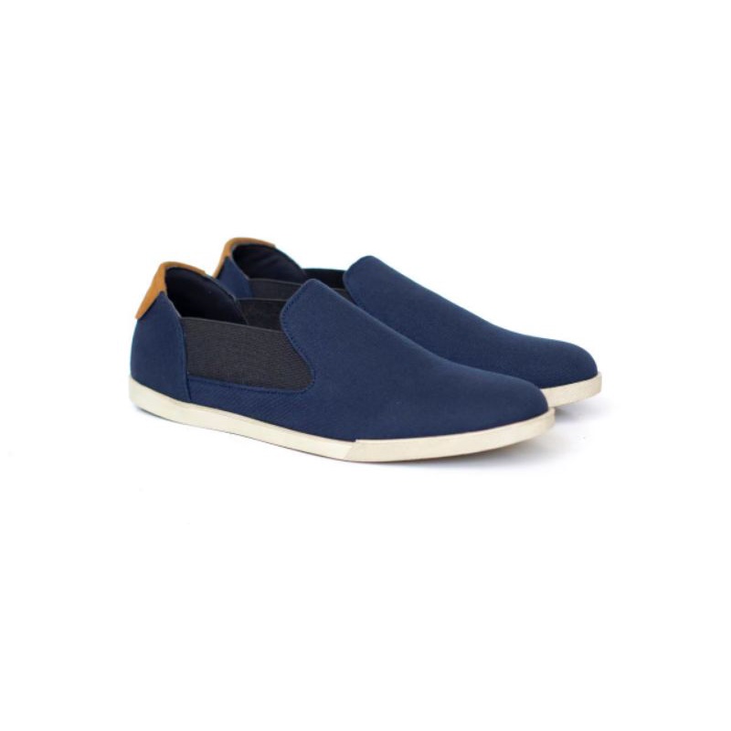 LM88 x Tone 01 NavY Slip On Pria Pansus || Kasual Slop Slip On Cowok Cewek Flip Flop Original