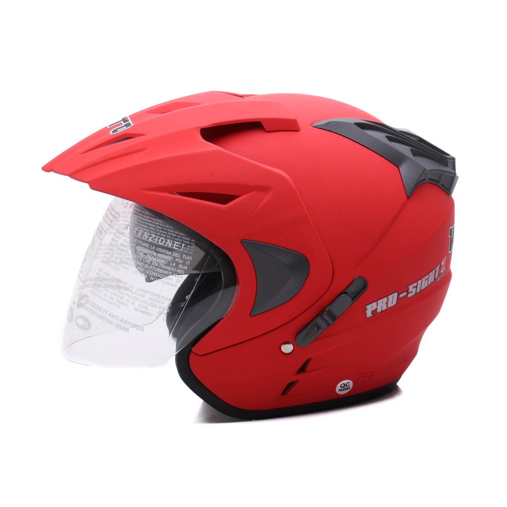 [Helm Dewasa] WTO Helmet Pro-Sight - Merah Doff + Promo Gratis Jaring Helm