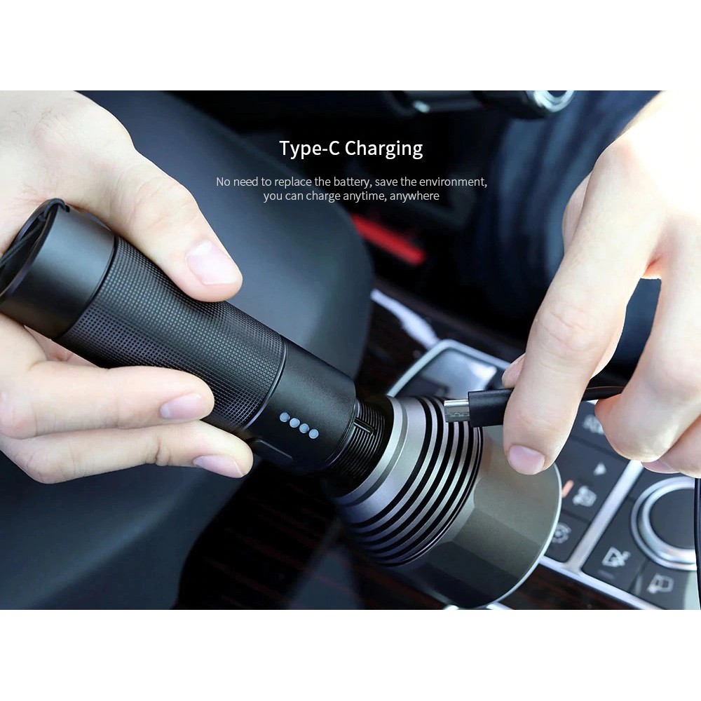 XIAOMI NEXTOOL Rechargeable IPX7 Flashlight 2000 Lumens - ZES0417 - Senter LED Camping Outdoor