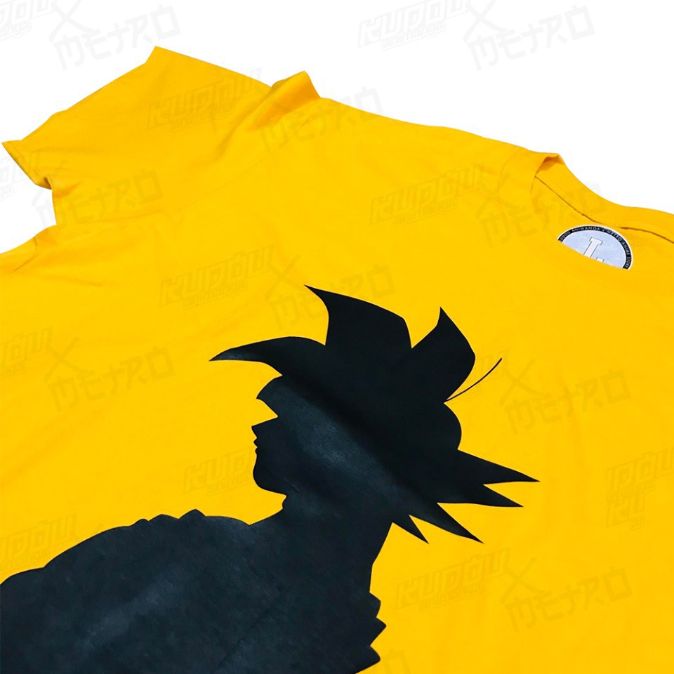 Tshirt Goku Silhoutte Yellow anime manga Dragonball