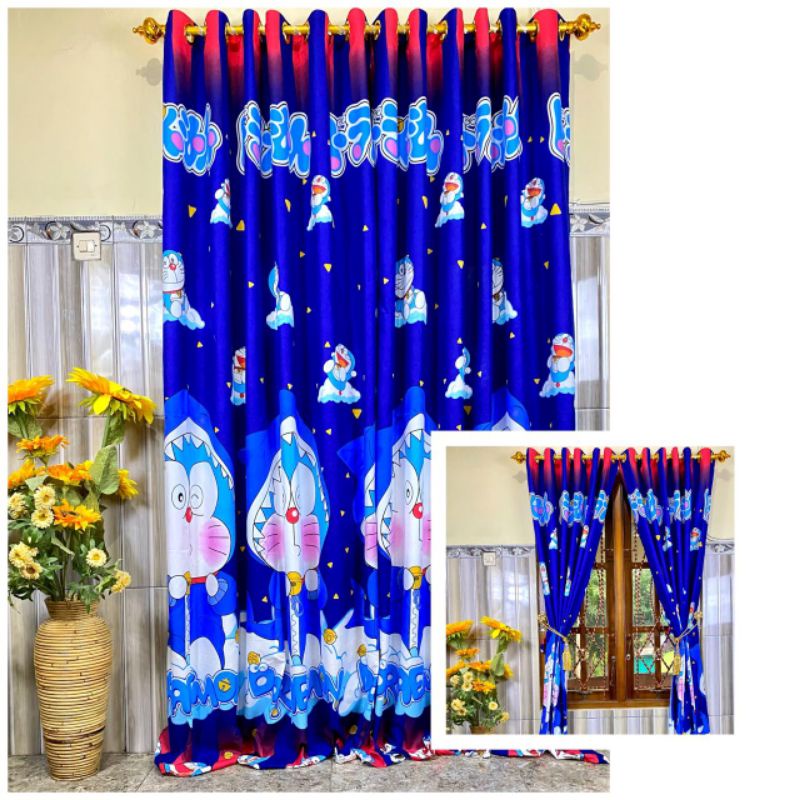 Hordeng jendela Gorden pintu Gorden minimalis Tirai pintu Tirai Jendela Motif karakter Motif bunga