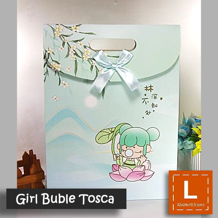 

Paper Bag Motif / Tas Kertas Kado / Tas Ulang tahun - L GIRL BUBBLE