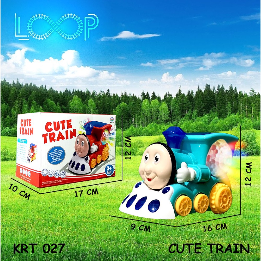 MAINAN EDUKASI KERETA API CUTE TRAIN ANAK PENYUSUN DOMINO AUTOMATIC TRAIN DOMINO