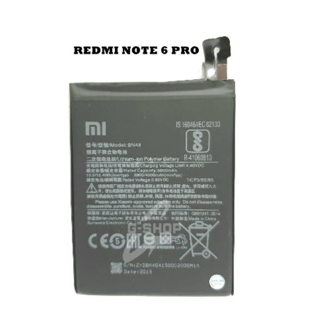 BATERAI / BATTERY / BATRE XIAOMI REDMI NOTE 6 PRO / BN48 ORIGINAL