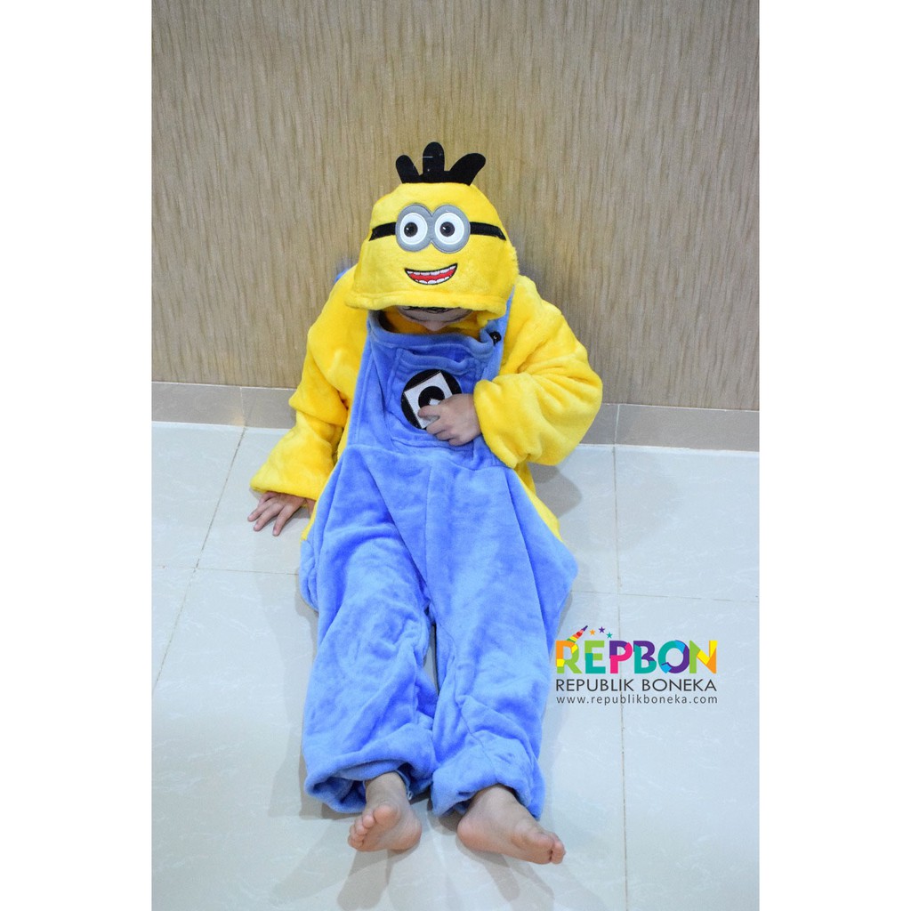 BAJU ONESIE MINION DESPICABLE ME PIYAMA KOSTUM PESTA ANAK