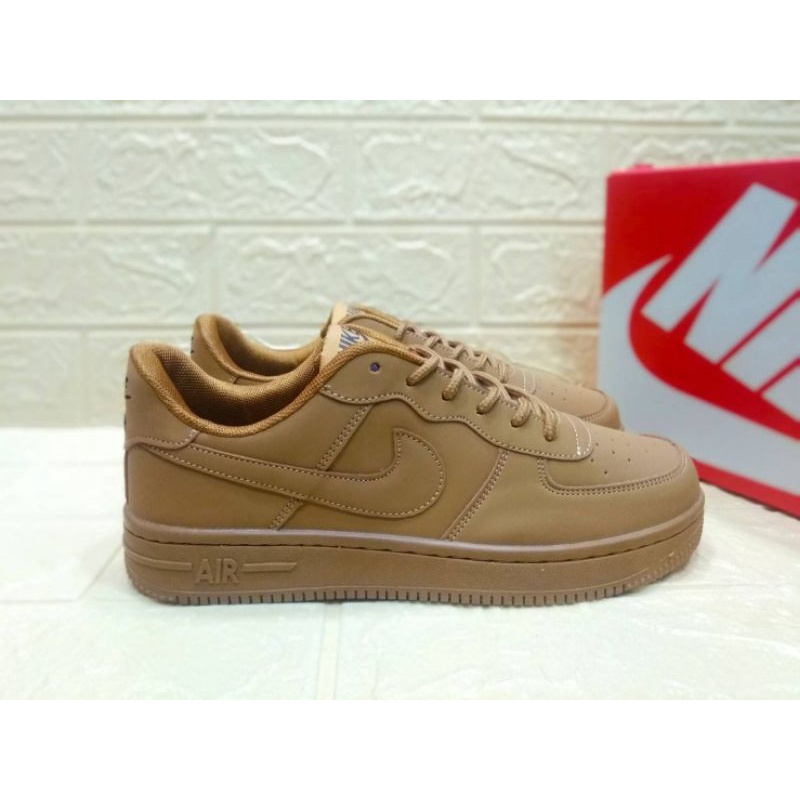 Sepatu Nike Air Force 1 Brown Size 39-44 Premium Quality