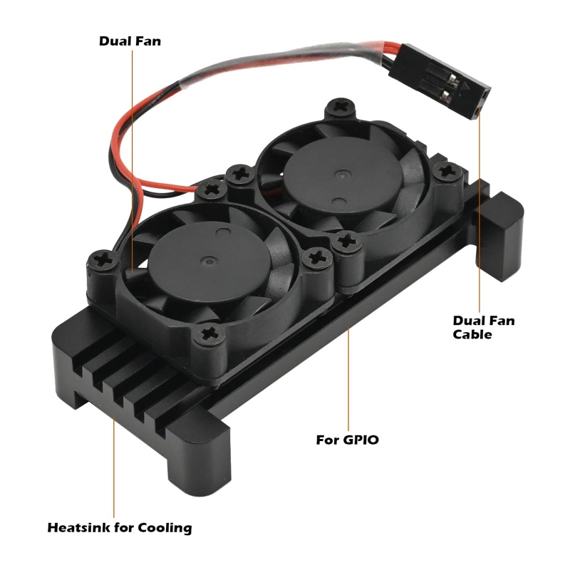 Bt Aluminium Alloy Heatsink Enclosure Untuk Raspberry Pi Zero2 Untuk W Dual Fan Heat Si