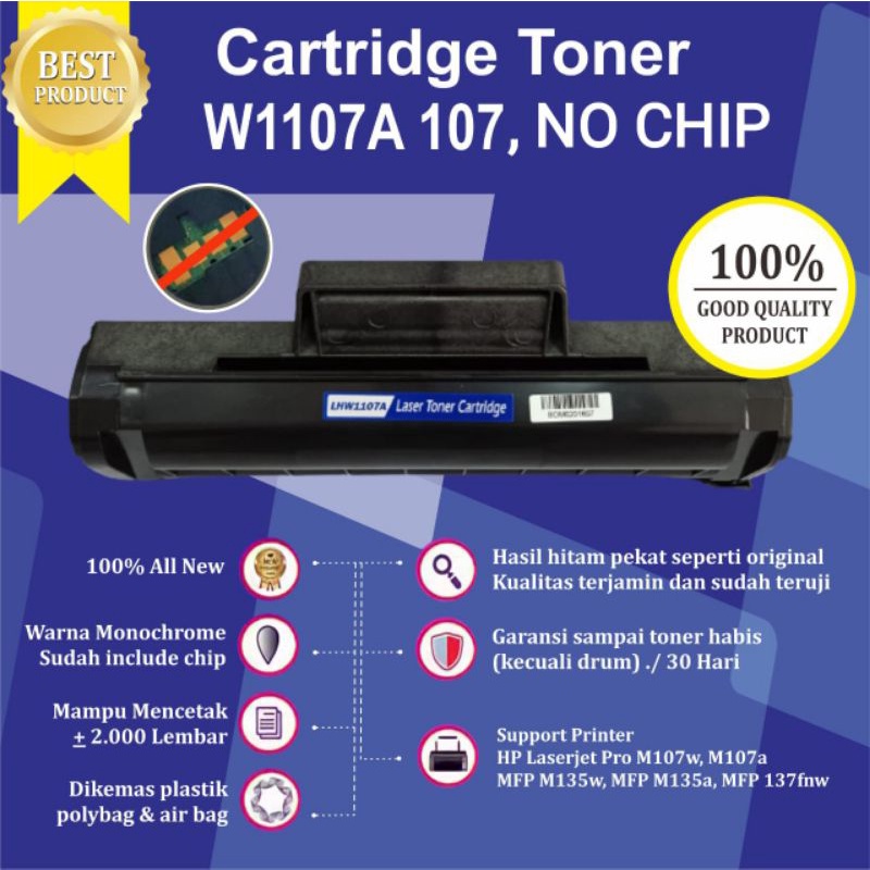 Toner Laserjet  Compatible HP M107A 107W 107A MFP 136A