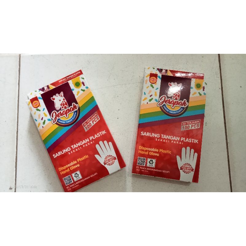 Sarung tangan plastik (sekali pakai)