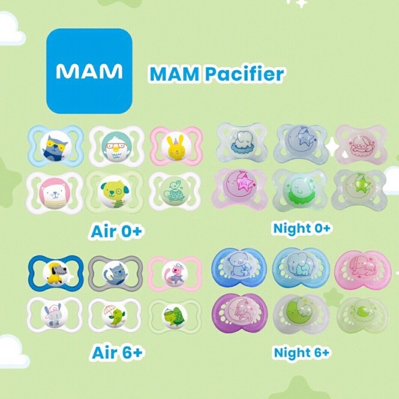 MAM Pacifier Air &amp; Night 0m+ / 6m+ Kompeng Bayi MAM