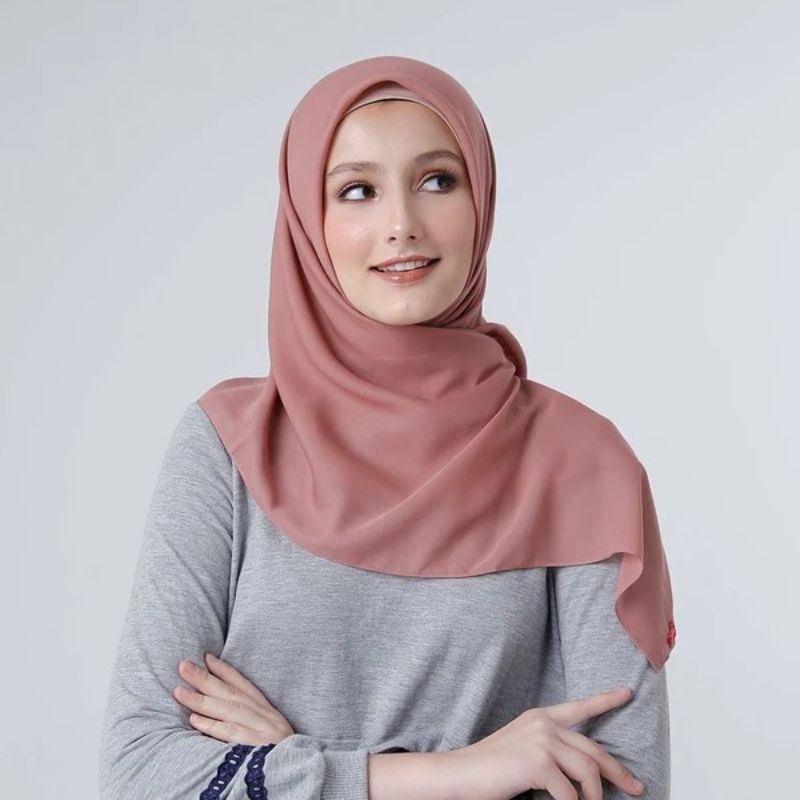 Zoya Scarf Poliester Premium Polos Maruna Plain Scarf