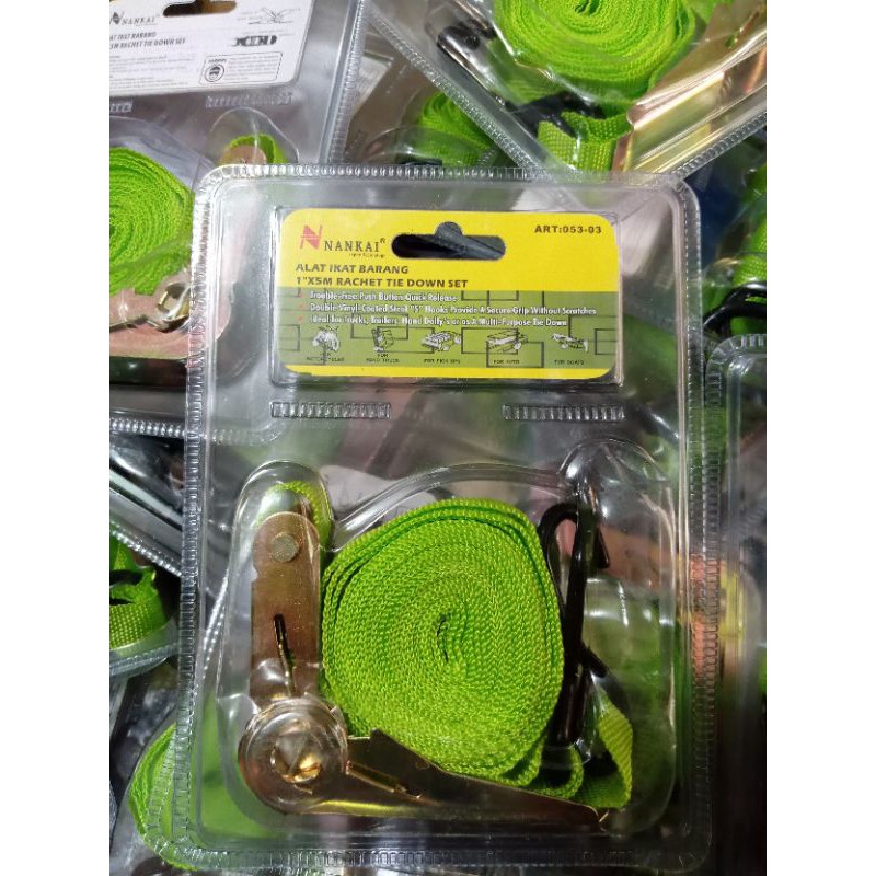 trekbel tali webbing ratchet tie down 1"5m