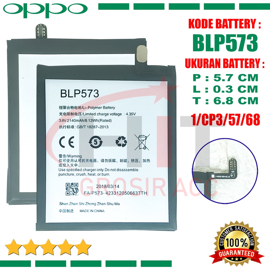 Baterai Battery Ori BLP573 Oppo N1 Mini N5111 N5116