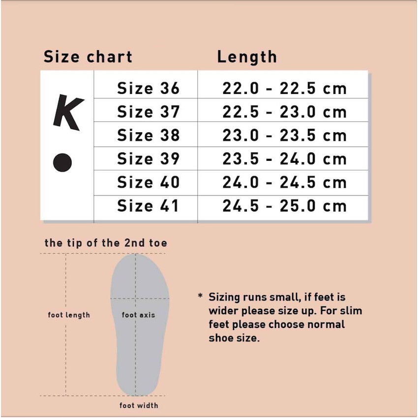 36 cm in shoe size
