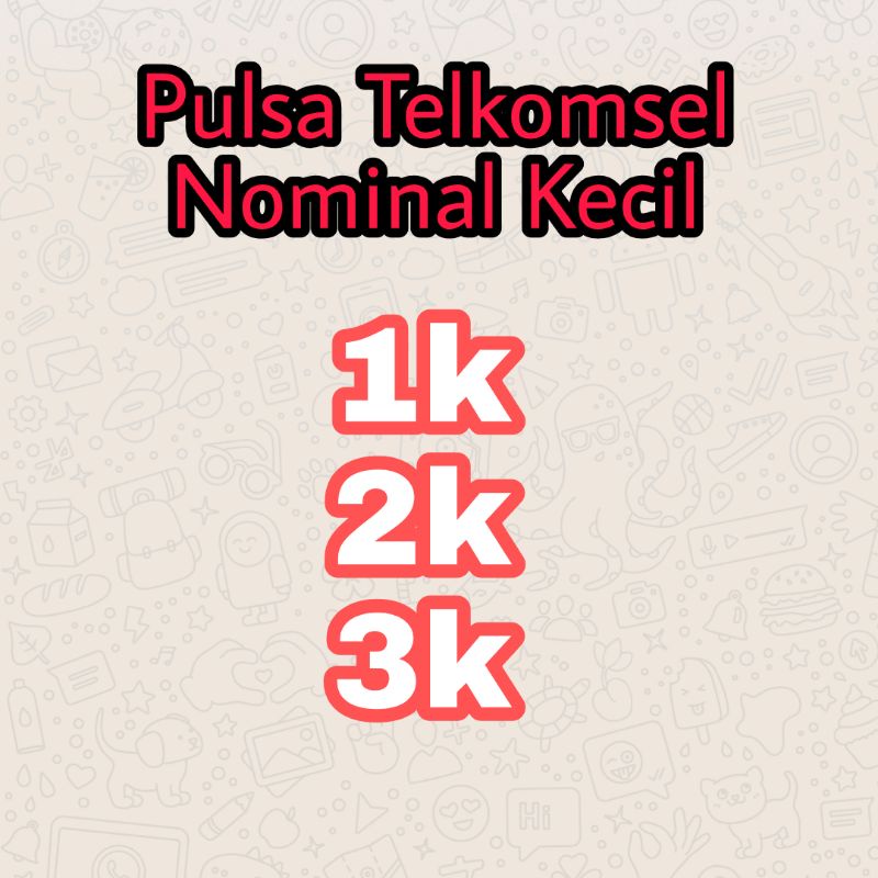 Pulsa telkomsel murah 1k 2k 3k